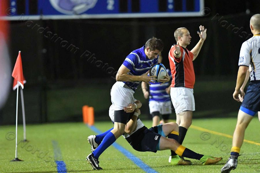 Wheaton Men\'s Rugby vs Mass Maritime.  Photo by Keith Nordstrom